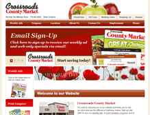 Tablet Screenshot of crossroadscountymarket.com